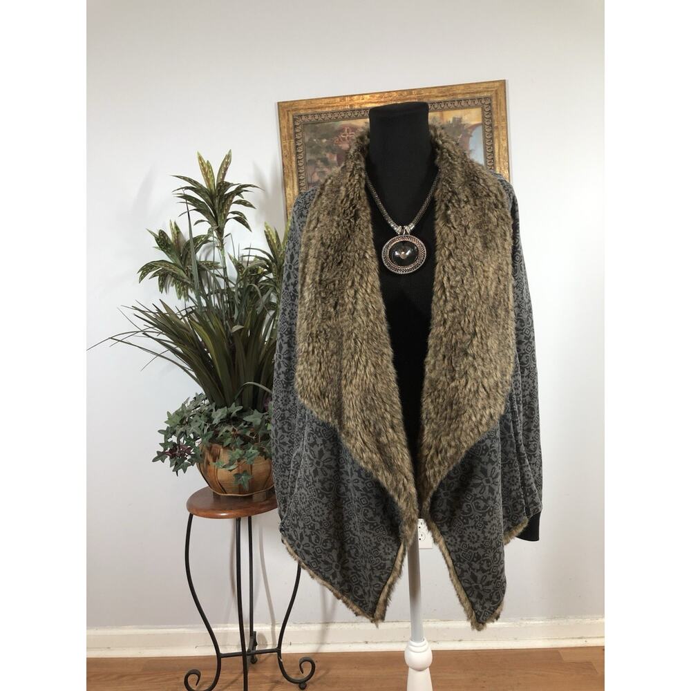Hollister California Women Cardigan Sweater Long Sleeve Shawl Neck Knit Y2K Boho